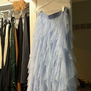 Anthropologie Light Blue Tulle Skirt